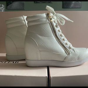 White Wedge Sneaker